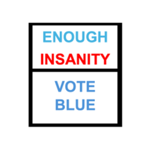 Vote Blue sticker 4” X 4” sticker
