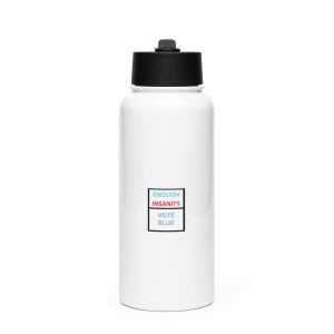 Stainless steel water bottle with a straw lid